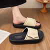 Fashion Slippers Casual Summer Women's Shoes Pantofle Slides Shale Female Beach Luxury 2025 Sabot Soft Flat Leisure Hook & Loop Female S