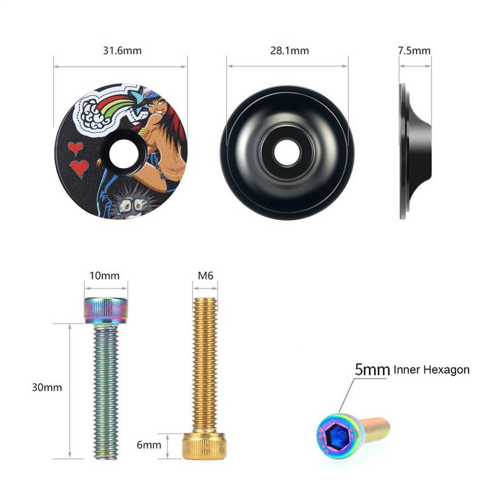 Bicycle Bowl Cover Bicycle Headset Top Cover Front Fork Stem Top Caps Aluminum Alloy Bike Accessories