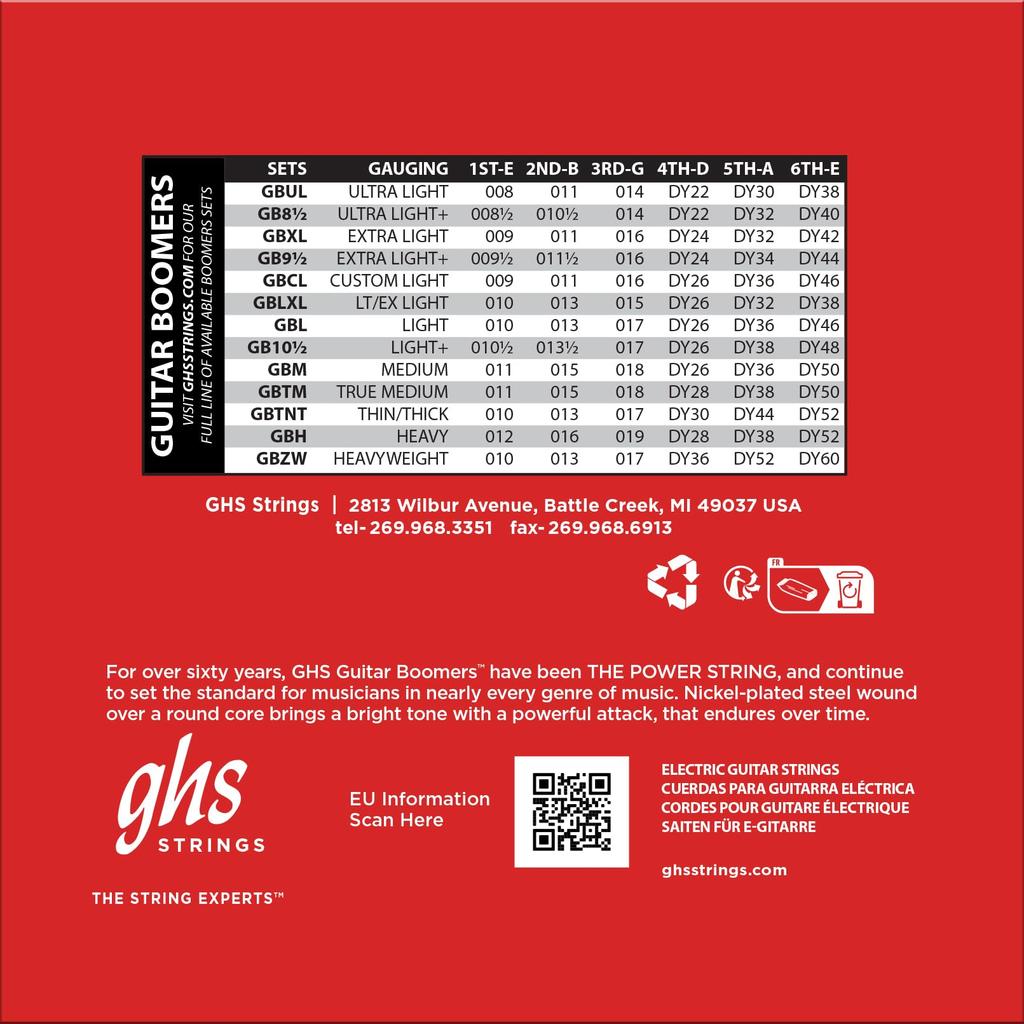 ghs Electric Guitar Strings Guitar BOOMERS Light+ 10.5-48 GB10-1/2