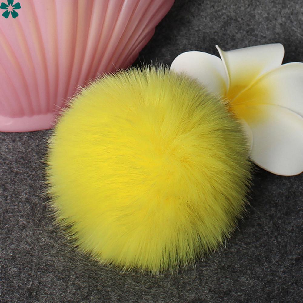 DIY Faux Fox Fur Fluffy Pompom Ball for Knitting Hat Hats