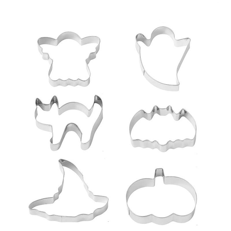 LMETJMA 12Pcs Halloween Cookie Cutters Set Stainless Steel Bat Ghost Cookie Cutter Shapes Halloween Cookie Cutter Stamp JT553 1