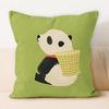 "Cute Panda Riding Rubber Duck Throw Pillow Cover"