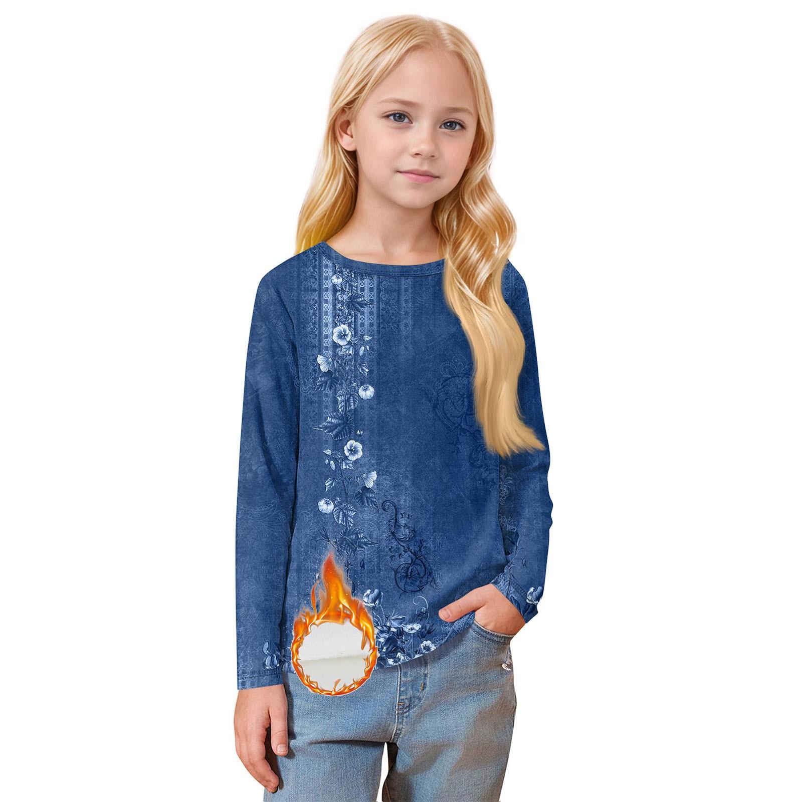 

Детская футболка с длинными рукавами и круглым вырезом, повседневная футболка 110 синий