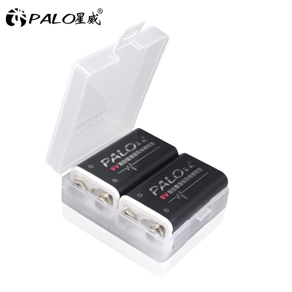 Palo 9v 6F22 Lithium Rechargeable Battery 600mAh li-ion Batteries With Usb Charger