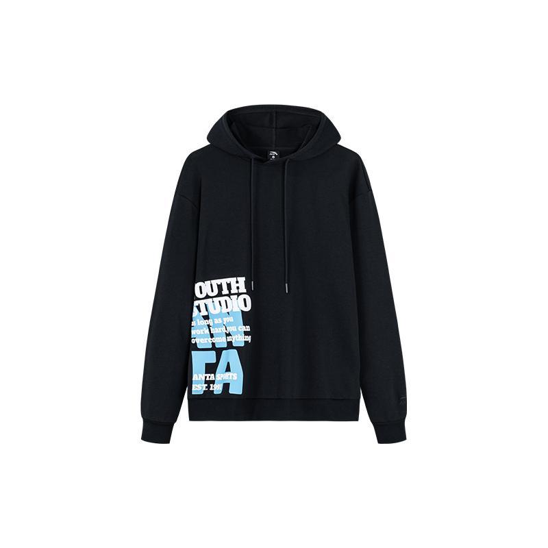 ANTA Life Collection Sweatshirts Unisex Black Hooded Moderate Regular 952238703-3 L