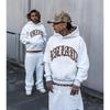 STREETRICH Patch Embroidery 2dílné sady Dámské oblečení Street Fashion Hip Hop Retro Dvoudílné sady Dámské oblečení Volné Neformální Mikina s Kapucí