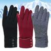 Fleece Lined Winter Warm Gloves Cold Proof Full Finger Gloves Thermal Gloves  Autumn Winter