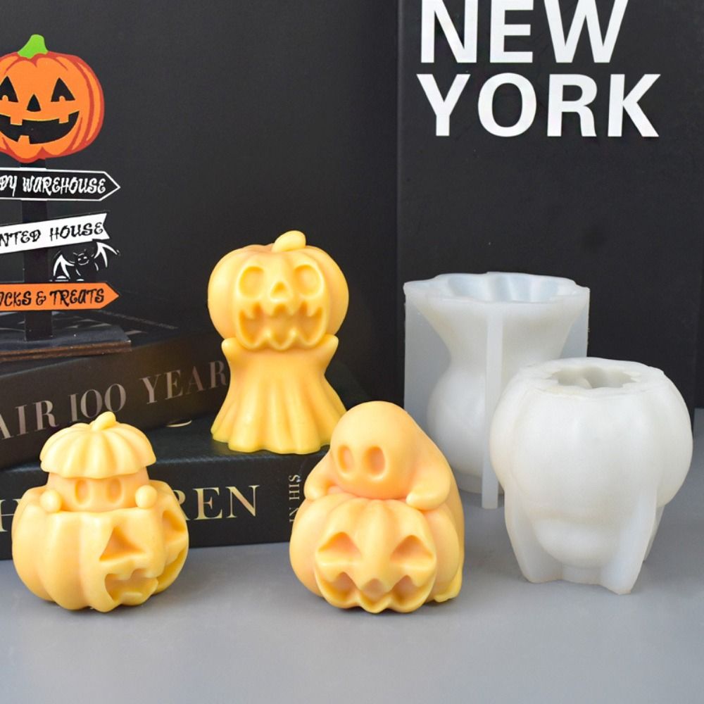 Halloween Ghost Pumpkin Mold 3D Soap Mould Epoxy Resin Candle Mold  Home Decor
