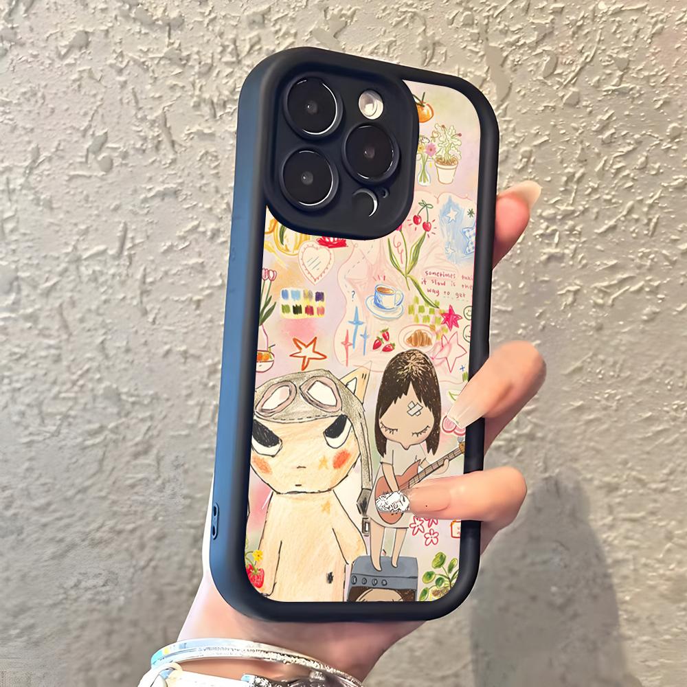 

Cute Y-Yoshitomo Nara Phone Case For IPhone 17 Pro Max 16 15 14 Pro Max IPhone 13 Pro Max 11 Plus Silicone Cover iPhone 14 Plus