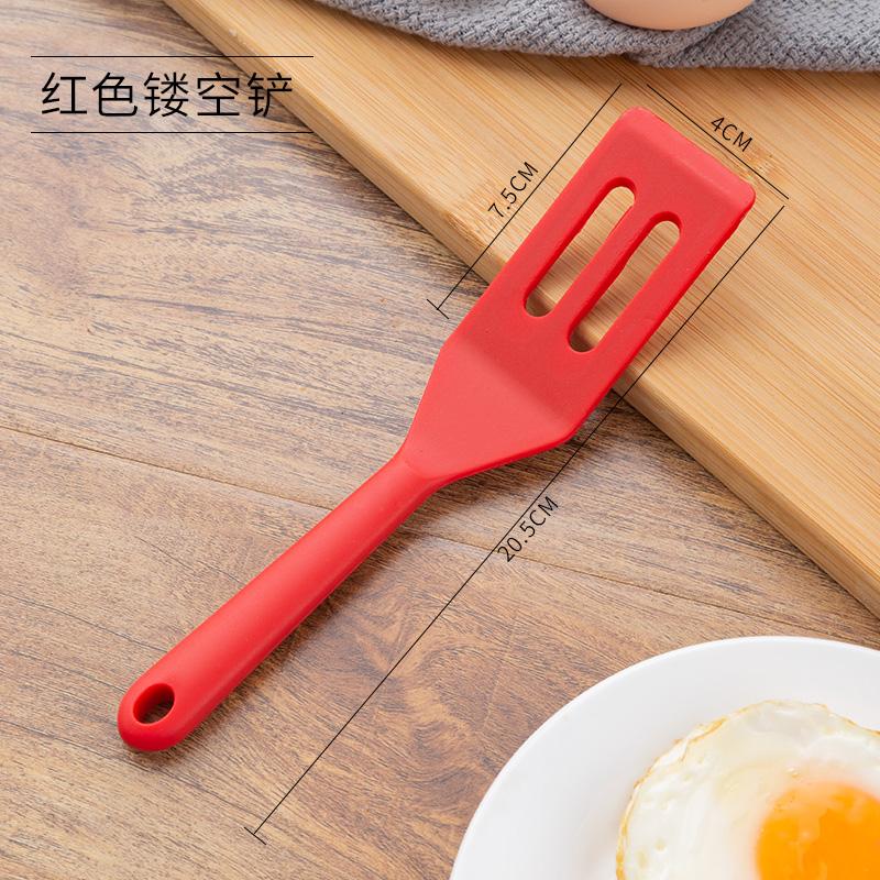 

Силиконовая кулинарная лопатка Лопатка для сковороды с антипригарным покрытием Лопатка для жарки на сковороде с плоским дном Бытовая кухонная термостойкая красная лопатка для стейка красный