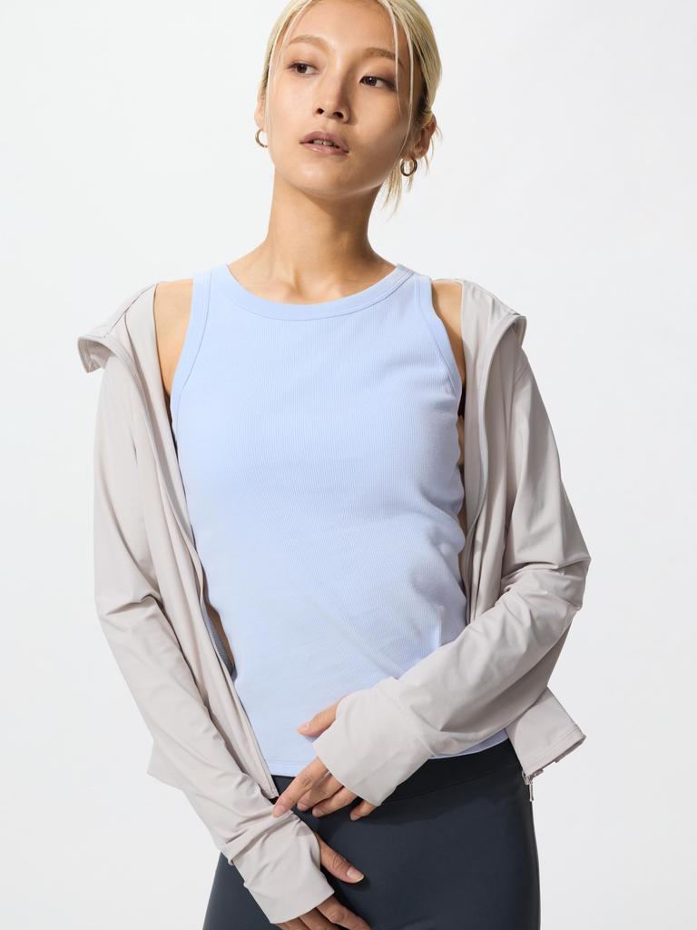 Uniqlo Japan Ribbed Bra Top American Sleeve