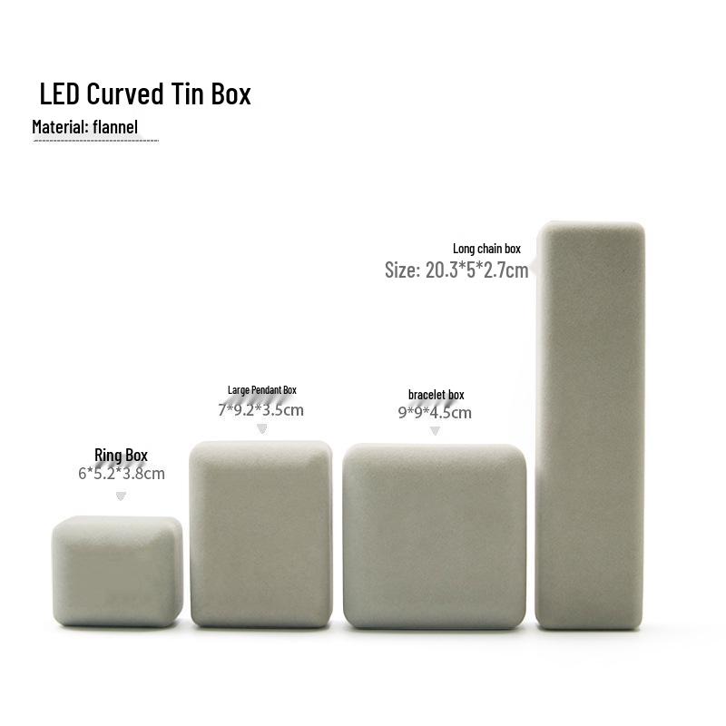Creative LED Velvet Jewelry Storage Box for Rings, Pendants, Necklaces, Bracelets, and Bangles.
