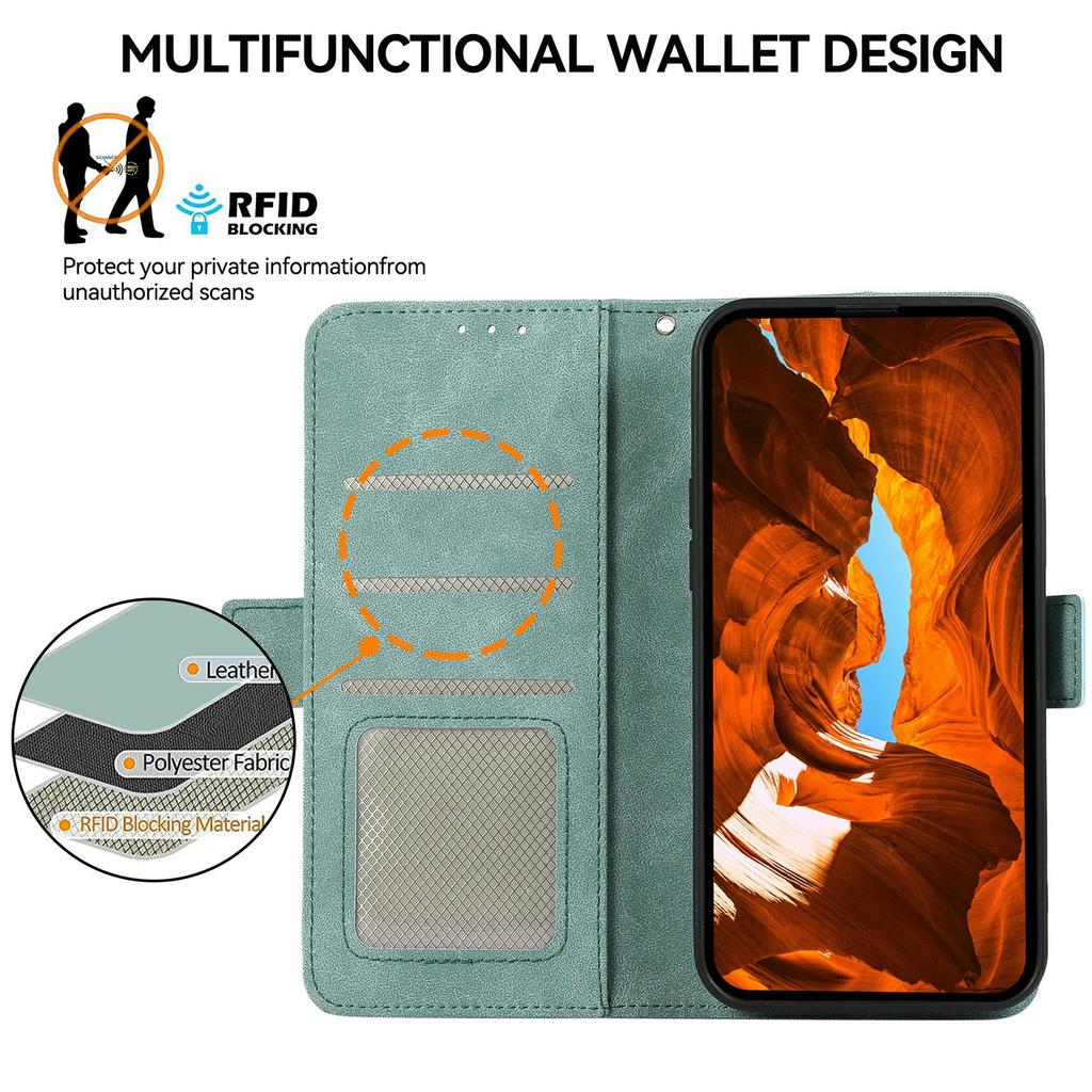 ABEEL For Samsung Galaxy A07 5G/A07 4G/A06 4G/A06 5G Case PU Leather Folio Stand View RFID Blocking Phone Cover