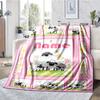 Custom Name Animals Theme Printed Blanket - Perfect for Couch, Bed, Travel & Outdoor Use | Machine Washable, Cozy & Durable.