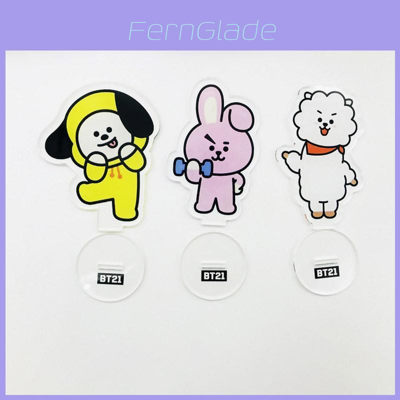 Kpop Bts Bt21 Cute Standee Action Figure Doll Van Acrylic Standing Decor Table