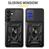 AMORUS For Samsung Galaxy S24 FE Case Kickstand PC+TPU Phone Cover with Camera Lens Slider