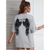 Unisex Loose Fit Cotton Graphic Tee Streetwear Gothic Anime Print Short Sleeve T-Shirt Teens