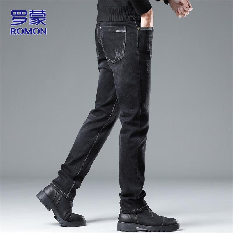 ROMON Men's Slim Straight Jeans