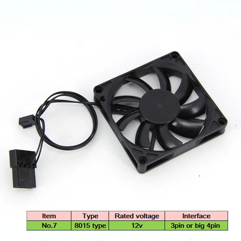 DC 5V 12v 24V 8cm 8010 8015 8025 3pin 4pin xh 2,54 Bezkartáčový chladicí ventilátor 80x25mm Chladič Radiátor 80x10 80*15 Pro PC Case GPU