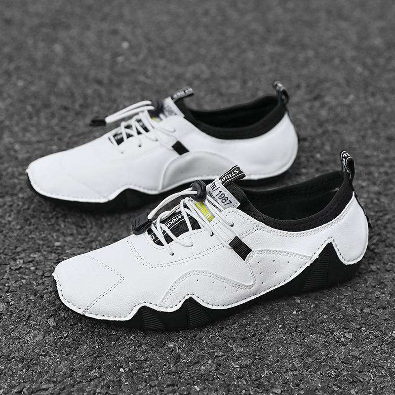 Lederschuhe2024 Trendige Street Casual Schuhe Bequemes Fußgefühl Schöne Schwarze Flache Schuhe Herren Herbst Übergröße Date Walking
