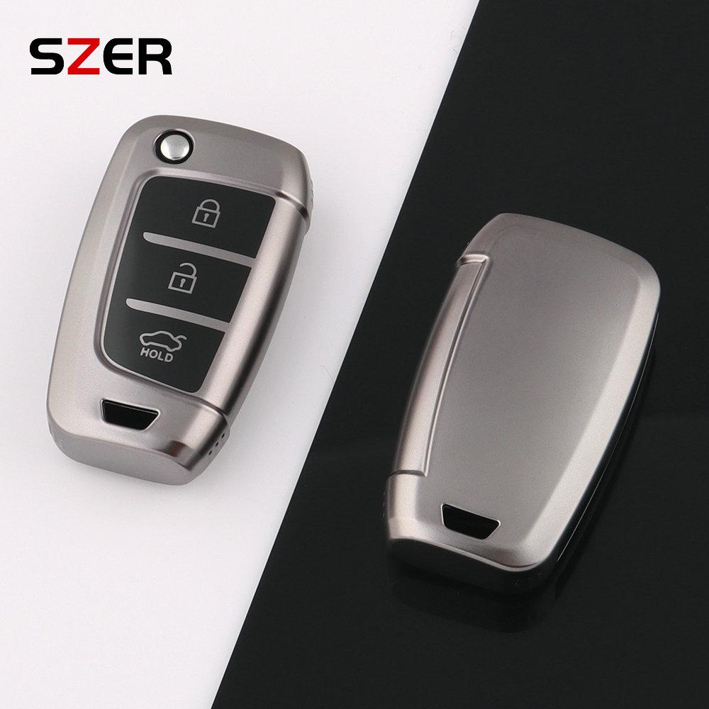 TPU Car Folding Key Case Cover Shell For Hyundai Elantra Solaris I30 I35 I40 IX35 Sonata Santa Fe Tucson Verna Celesta Accent