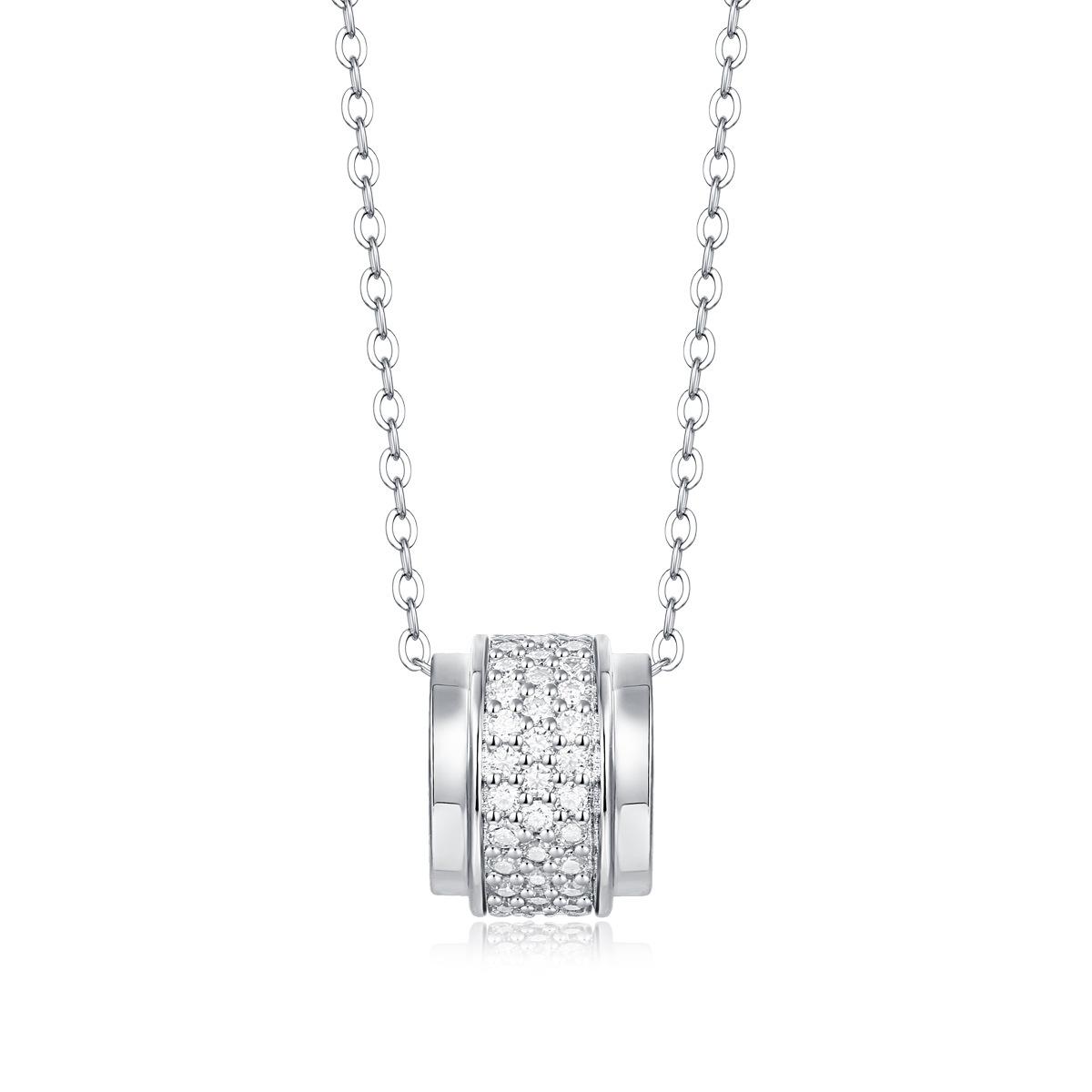 Bague Ringen S925 Серебряный муассанит Десятимильный кулон в стиле галактики Новая модная цепочка на ключицы Nude Cargo белый