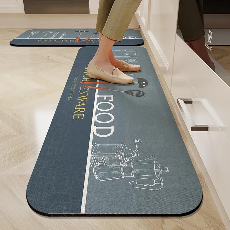 

Ретро Кухонный Коврик Маслостойкий Водонепроницаемый Грязеотталкивающий ПВХ Домашний Ковер Грязеустойчивый Противоскользящий Ковры для Балкона Tapis 45x70cm 17.7x27.5in