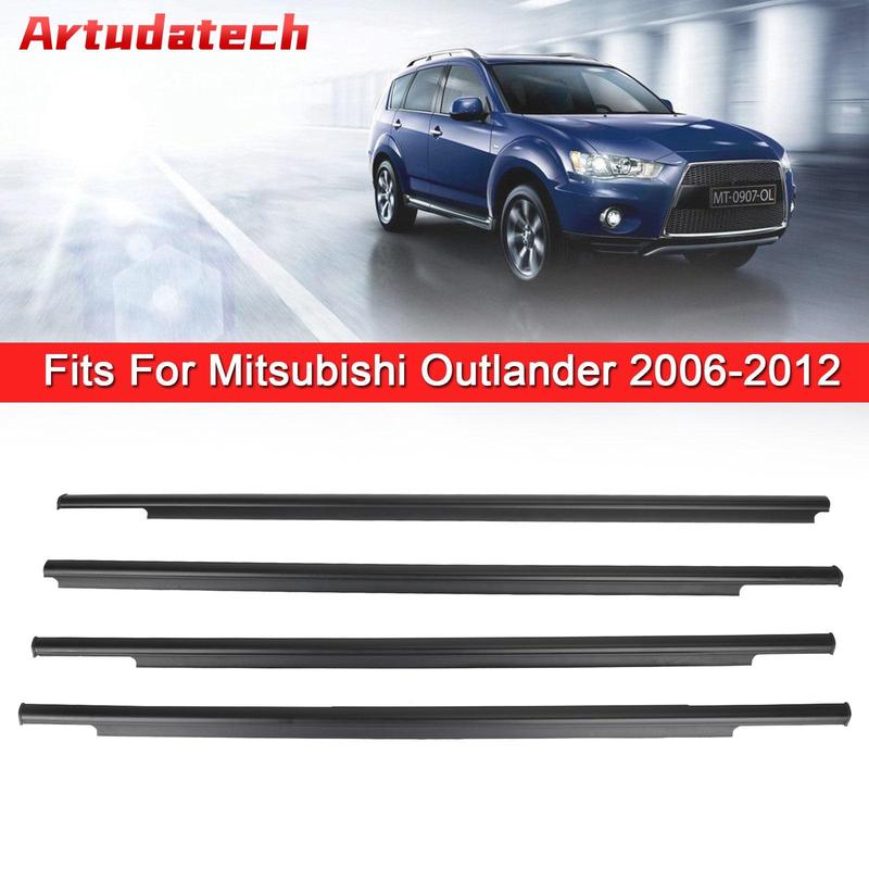 Artudatech 4 шт. Уплотнительная лента для окон автомобиля, молдинг для Mitsubishi Outlander 2006-2012