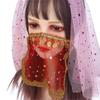 Sequins Girl Indian Dance Mesh Performance Accessories Rhinestone Face Veils Belly Dance Costumes