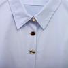 Spring/Summer 2025 European & American Gold Button Turn-Down Collar Long Sleeve Loose Shirt