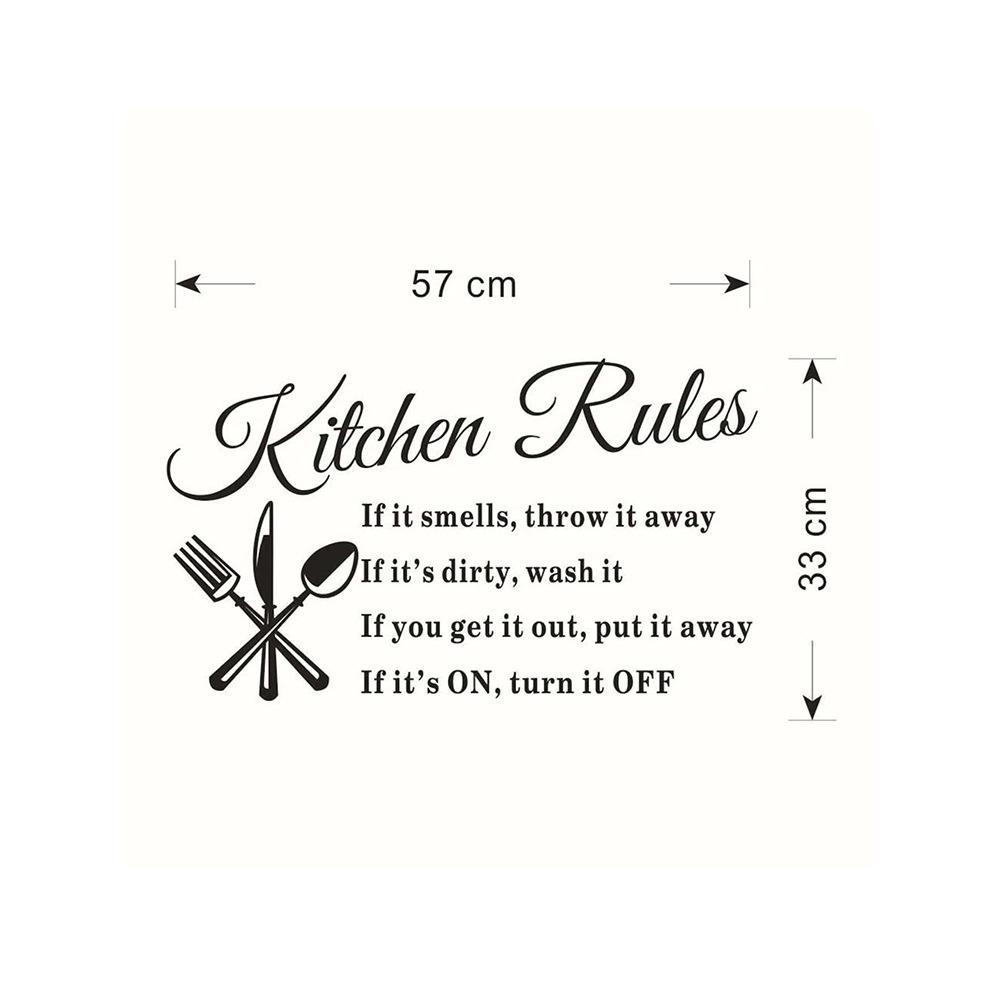 English Slogan Kitchen Dining Room Home Background Wall Beautification and Decoration Wall Stickers