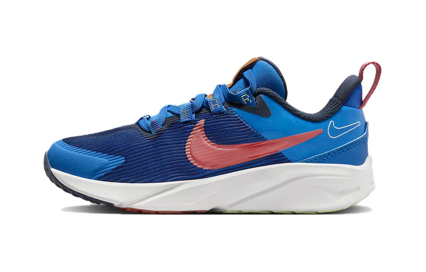 

Nike Star Runner 4 Comfortable Slip Resistant Cushioning Breathable Low top Kids Running Shoes Blue Kids DZ4491-400 33.5