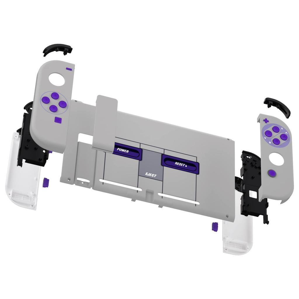 Custom DIY Replacement Case Shell Compatible with eXtremeRate Back Plate Compatible with Retro Design Switch Holder Handle Controller Housing