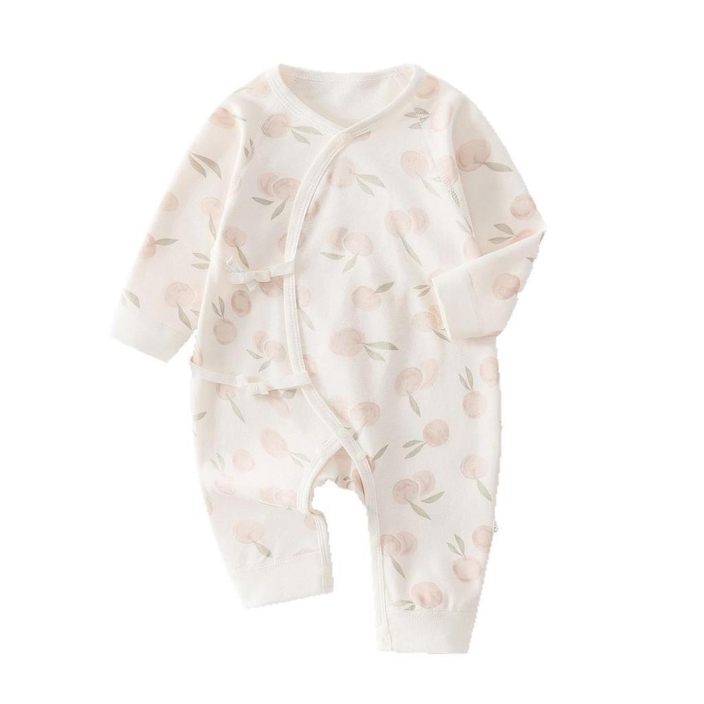 Butterfly Baby Bodysuit: Pure Cotton Newborn Jumpsuit for Spring & Autumn - Cute Crawling Outfit