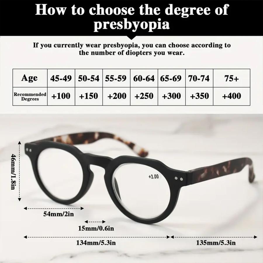 New style, niche style, Japanese retro small round frame reading glasses, classic simple and popular