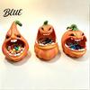Pumpkin Candy Holder Big Mouth Storage Box Halloween Figurine Resin Jewelry Tray Key Tray Trinket Keys for Home Office Desk Decor