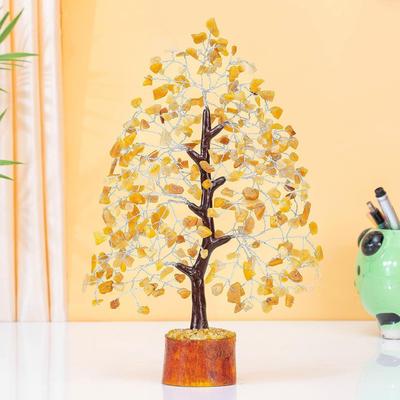 Edelstein Kristallbaum Heimdeko Prunkstücke für Glück Geld Kristallbaum Geschenkartikel Büro Schlafzimmer Deko Hochzeitsgeschenk, Silberdraht