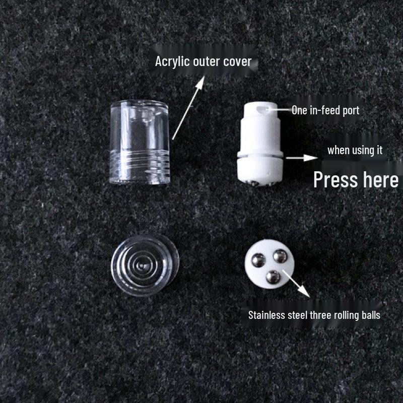 10g-30g Soft Tube Eye Cream with Three Roller Balls & Stainless Steel Roller Ball Bottle