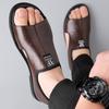 Mens Sandals 2025New Fashion Brand Casual Shoes for Men Outdoor Beach Leather Slippers Comfortable Flat Sandals Sandalias Hombre