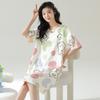 Women's Summer Cotton Loose Casual Short Sleeve Nightdress