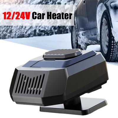 Calentador de Coche Portátil 12V/24V Ventilador Eléctrico de Calefacción y Refrigeración Calentador de Ventana Desempañador Descongelador de Parabrisas Para Coche SUV Q4Y8