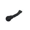 10 Pcs PU Leather Ponytail Button Sew-on Toggles Closures Black Coat Buckles Sewing Accessories for Overcoat Knitwear