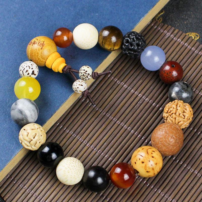 Bodhi Beads Bracelet - 18 Beads Unisex, Ideal for Tourist Attraction Stalls