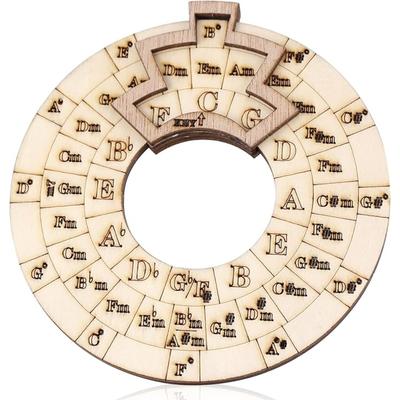 Wooden Melody Tool Circle of Fifths Wheel Music Transpose Tool Chord Wheel Musicians Musical Songwriter Educational Tool for Note Chord Key Signature