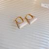 Real Gold Electroplated Silver Needle Oval Drip Earrings, a Niche Two-wear Stud Earrings, Light Luxury and High-end Earrings for Women