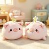 Plush Pig Toy Pillow With Flower Design For Childrens Comfort And Play