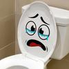 4PCS/Set Funny Face Trash Can Stickers Self-adhesive Waste Bin Decals Cartoon Expressions Stickers for Wall Door Toilet Decor