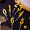 Gold Number Birthday Candles for Baby's First Birthday Cake Decoration Party Dessert Toppers