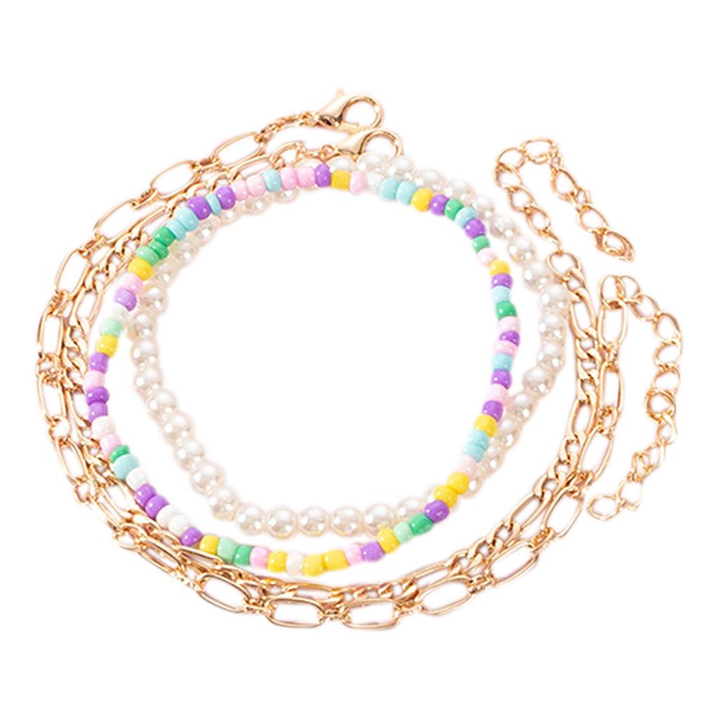 Beach Color  Pearl Anklet Beach  Anklet Female Accessories