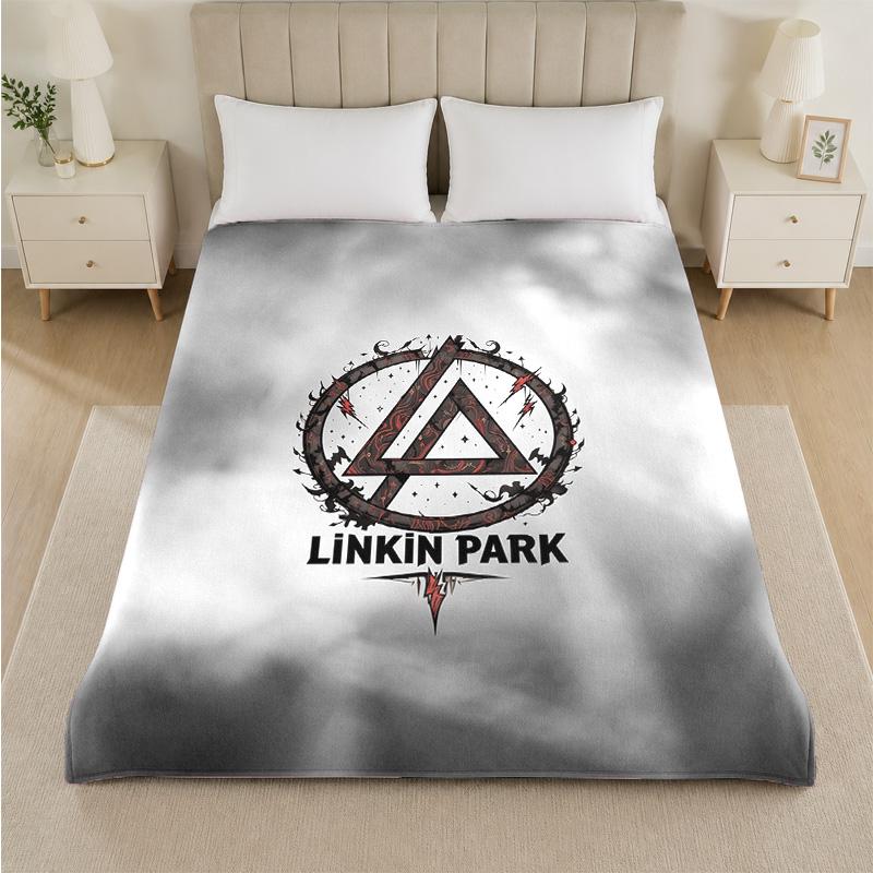 Linkin Park Druck Flanelldecke Gemütliche Leichte Plüschdecke für Bett Sofa Haushalt